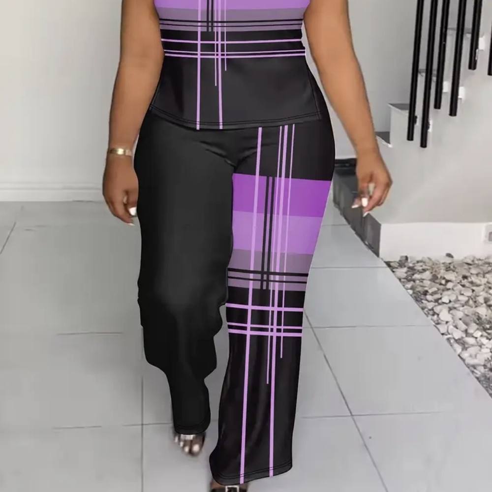 Purple and Black Women's Leggings Set buy Two Sets Get Random Baseball cap Free